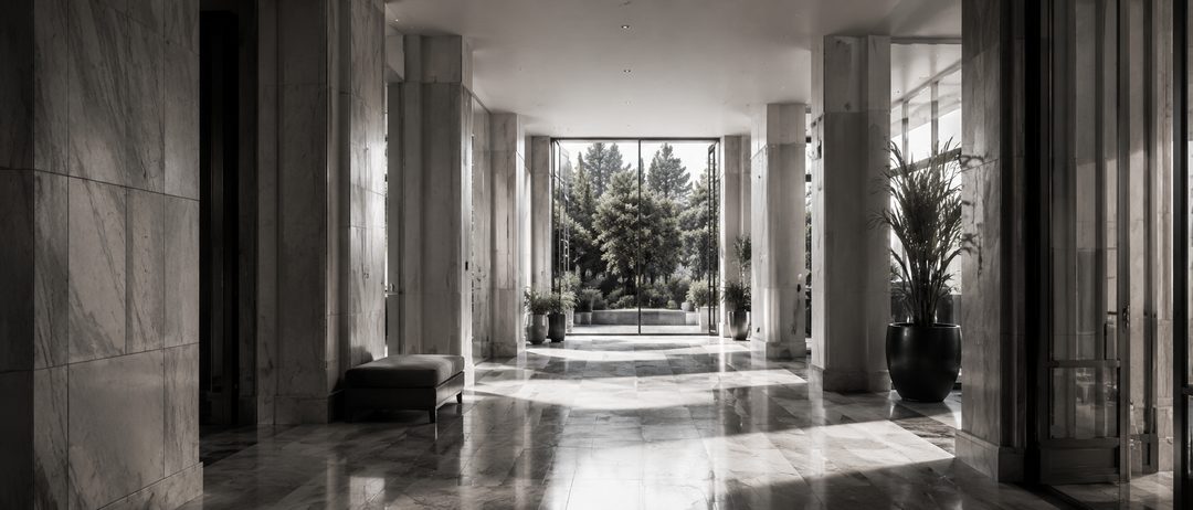 Italian marble entrance, Cortalis operational and industrial partnerships